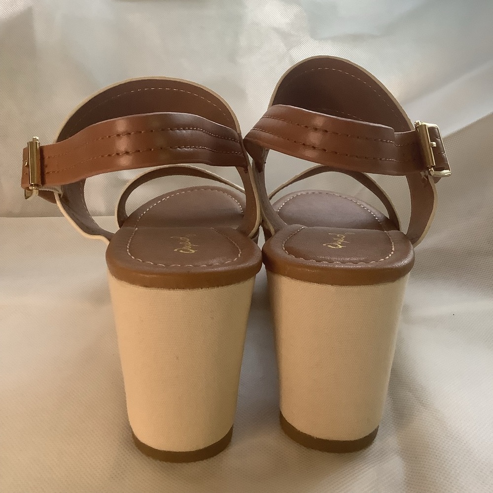 Size 9 Qupid Sandals wedge platform canvas new - Picture 5 of 11
